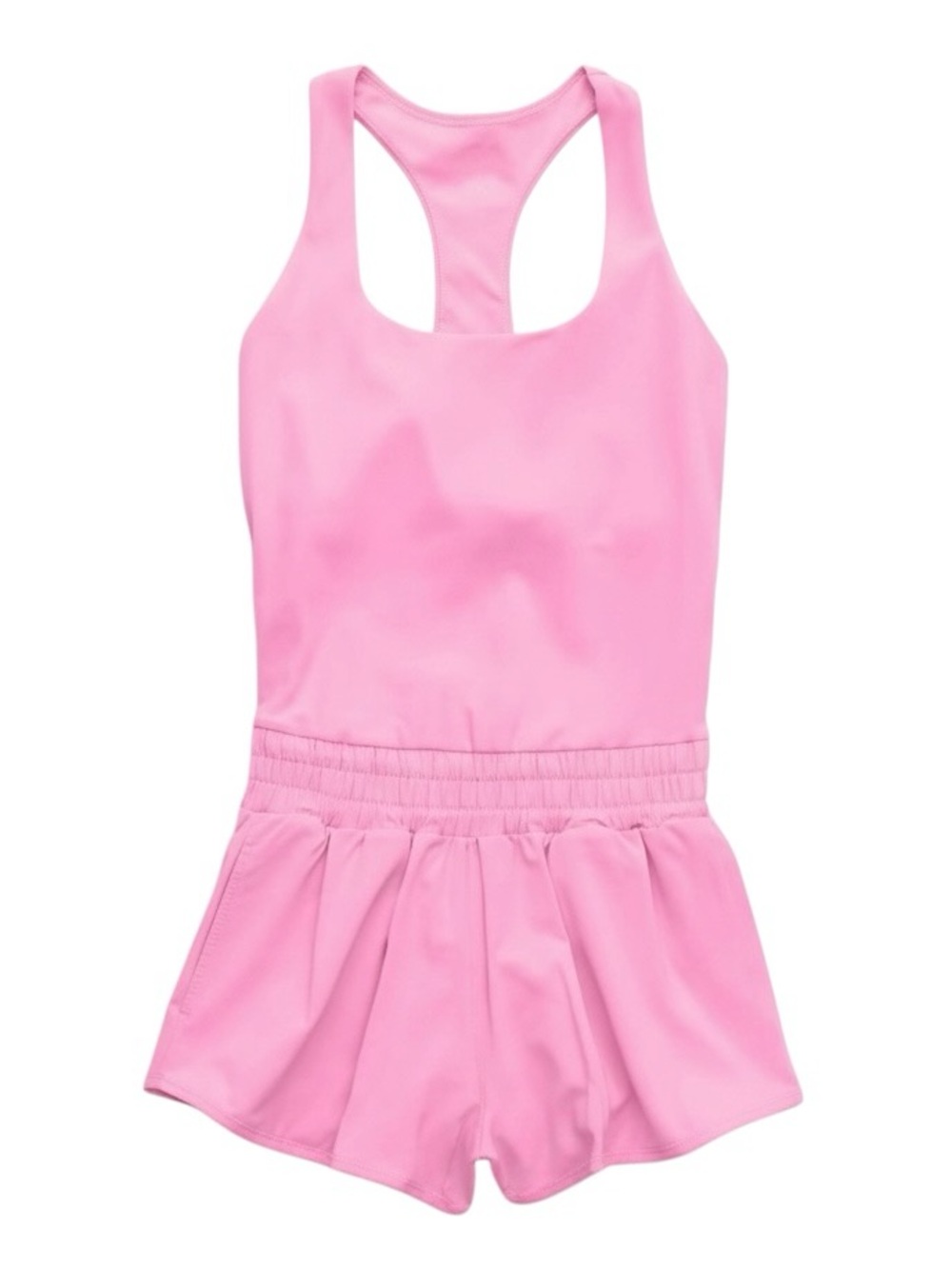 Aerie OFFLINE Real Me Hot Stuff Pink Athletic Romper Racerback Size Large